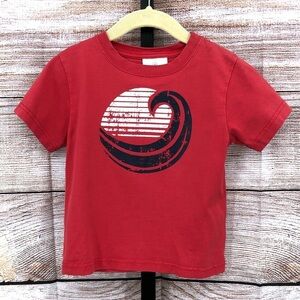Hanna Andersson Red Sun and Ocean Wave Graphic T-Shirt Size 3 (90)